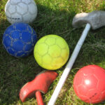 Golf in het weiland